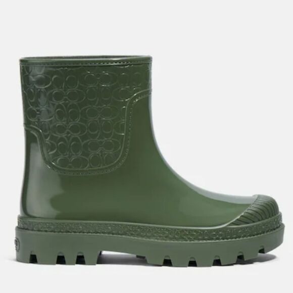 Coach Millie Rain Boot- Army Green - Picture 5 of 9